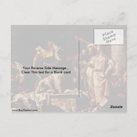 John The Baptist by Giovanni Battista Tiepolo Briefkaart (Achterkant)