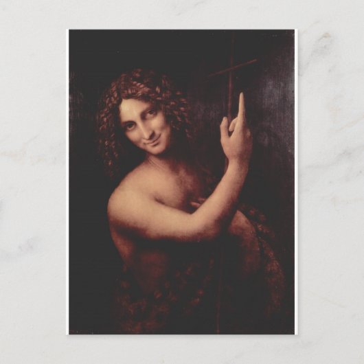 John the Baptist by Leonardo Da Vinci c. 1513-1516 Briefkaart (Voorkant)