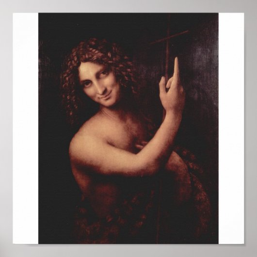 John the Baptist by Leonardo Da Vinci c. 1513-1516 Poster (Voorkant)