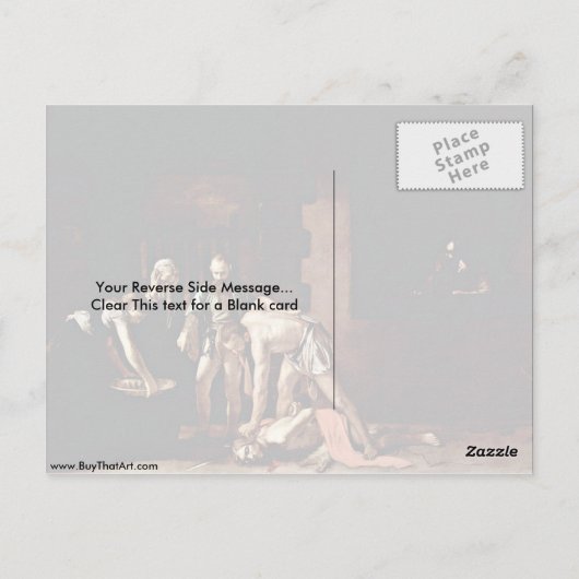 John The Baptist by Michelangelo da Caravaggio Briefkaart (Achterkant)