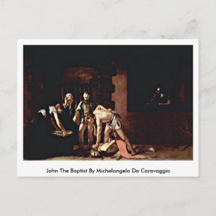 John The Baptist by Michelangelo da Caravaggio Briefkaart