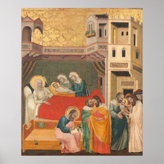 John the Baptist Giovanni Baronzio Fine Art Poster (Voorkant)