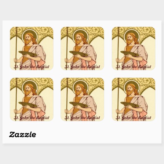 John the Baptist (RLS 06) Vierkante Sticker (Vel)