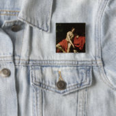 John the Baptist Vierkante Button 5,1 Cm (In situ)