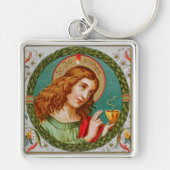 John the Evangelist (JMAS 06) Square Metal Sleutelhanger (Voorkant)