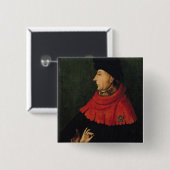 John the Fearless Duke of Burgundy Vierkante Button 5,1 Cm (Voorkant /achterkant)