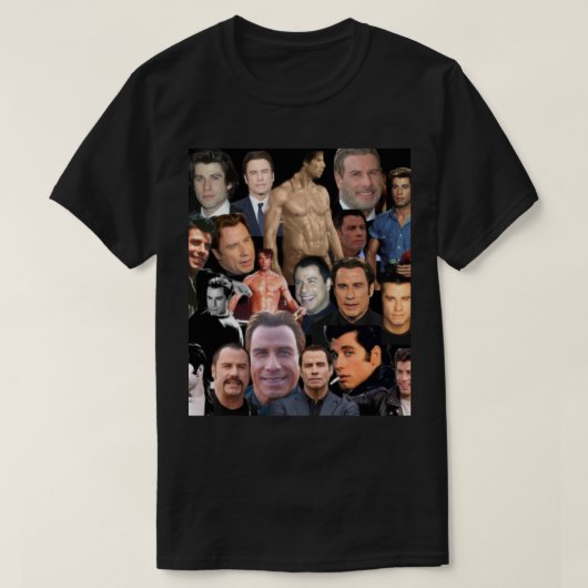 john travolta colllage t-shirt (Design voorkant)