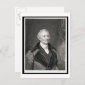 John Trumbull (1756-1843), gegraveerd door Asher B Briefkaart (Voorkant / Achterkant)