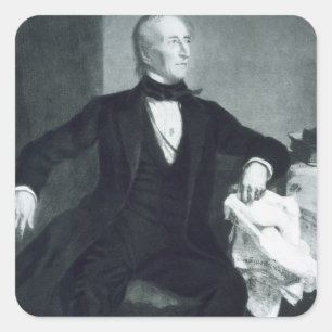 John Tyler, 10de President van de Verenigde Staten Vierkante Sticker