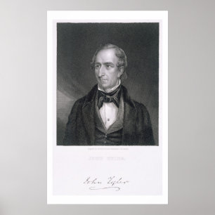 John Tyler, gegraveerd door John B. Forrest (1814- Poster