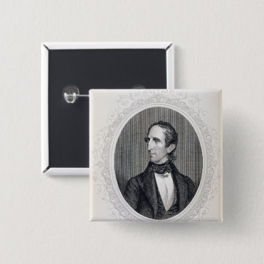 John Tyler Vierkante Button 5,1 Cm (Voorkant /achterkant)