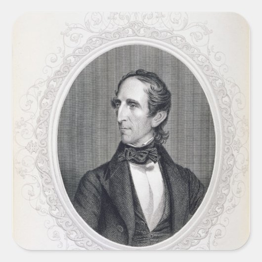 John Tyler Vierkante Sticker (Voorkant)