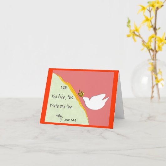 John van het Vers van de bijbel 14:6 Notecards Kaart (Gele Bloem)