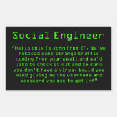 "John van IT" pionnen Rechthoekige Sticker (Voorkant)