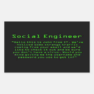 "John van IT" pionnen Rechthoekige Sticker