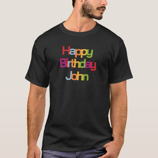 John Verjaardagsfeestje | John Gifts | John Birthd T-shirt (Voorkant)