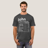 JOHN Voeding Grappige Verjaardag Gepersonaliseerde T-shirt (Voorkant volledig)