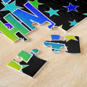 "JOHN" voornaam, geun "HAPPY BIRTHDAY" Legpuzzel (Zijkant)