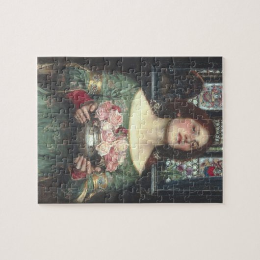 John W Waterhouse - Gather Ye Rosebuds (1908) Legpuzzel (Horizontaal)