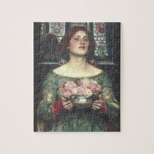 John W Waterhouse - Gather Ye Rosebuds (1908) Legpuzzel (Verticaal)