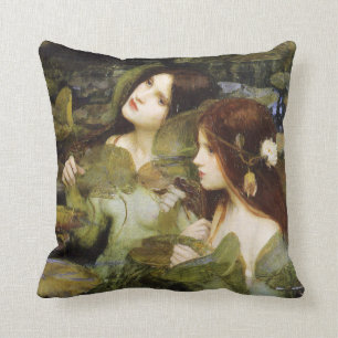 John W. Waterhouse Hylas en Nymphs detail Kussen