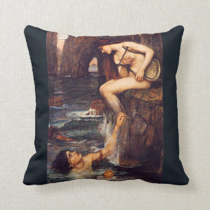 John W. Waterhouse Pre-Raphaelite Siren Pillow Kussen