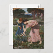 John Waterhouse- Gather Ye Rosebuds in mei Briefkaart (Voorkant / Achterkant)