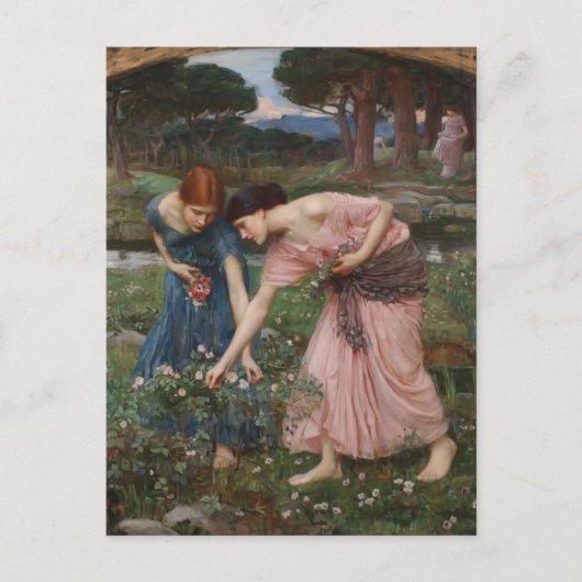 John Waterhouse- Gather Ye Rosebuds in mei Briefkaart (Voorkant)