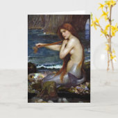 John Waterhouse Mermaid Kaart (Gele Bloem)