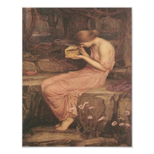 John Waterhouse "Psyche Opening the Golden Box" Foto Afdruk (Voorkant)