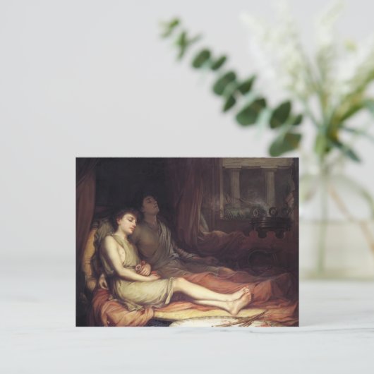 John Waterhouse-Sleep en Zijn halve broer Dood Briefkaart (Staand voorkant)