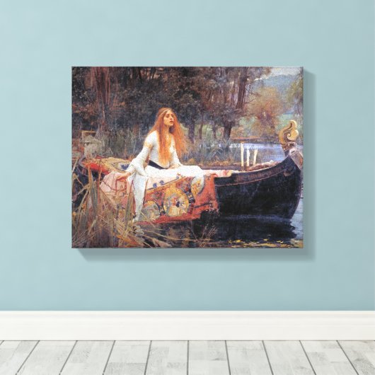John Waterhouse The Lady of Shallot Canvas Afdruk (Insitu (Houten vloer))
