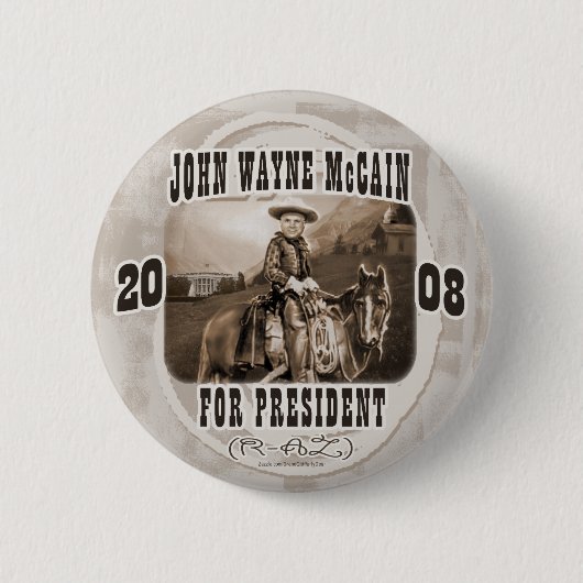 John Wayne McCain '08 Ronde Button 5,7 Cm (Voorkant)