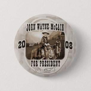 John Wayne McCain '08 Ronde Button 5,7 Cm