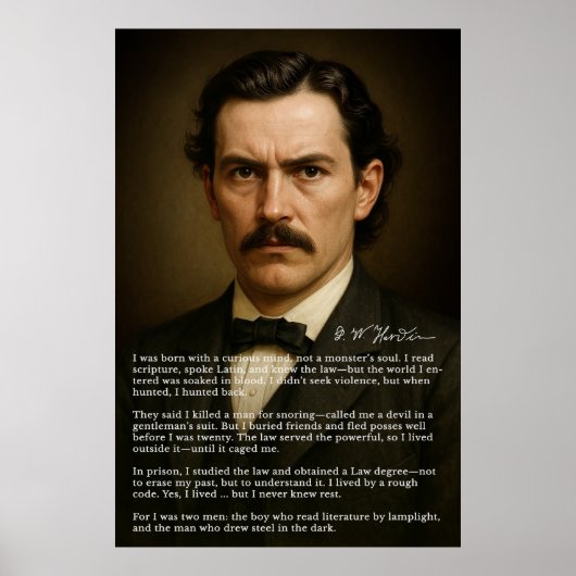 John Wesley Hardin | Outlaw met de geest van een g Poster (Voorkant)