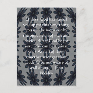 John Wesley Inspiratie Quote met verbluffend desig Briefkaart