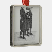 John Wesley loopt in Edinburgh tussen James Metalen Ornament (Rechts)