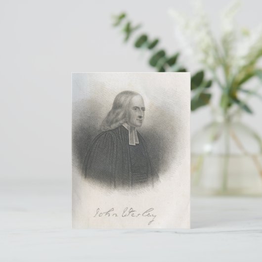 John Wesley Methodist stichter Briefkaart (Staand voorkant)