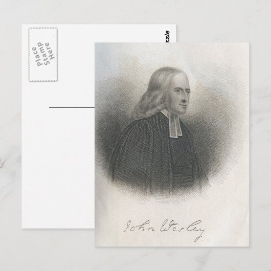 John Wesley Methodist stichter Briefkaart (Voorkant / Achterkant)