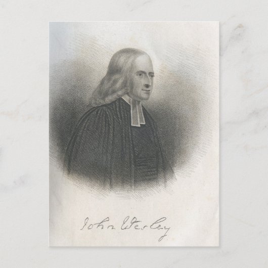 John Wesley Methodist stichter Briefkaart (Voorkant)