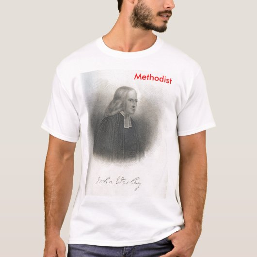 John Wesley Methodist Tee shirt (Voorkant)