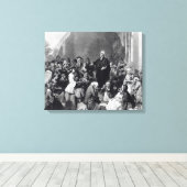 John Wesley preaching Canvas Afdruk (Insitu (Houten vloer))