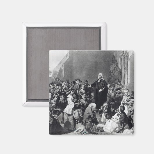 John Wesley preaching Magneet (Voorkant / Achterkant)