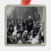 John Wesley preaching Metalen Ornament (Voorkant)