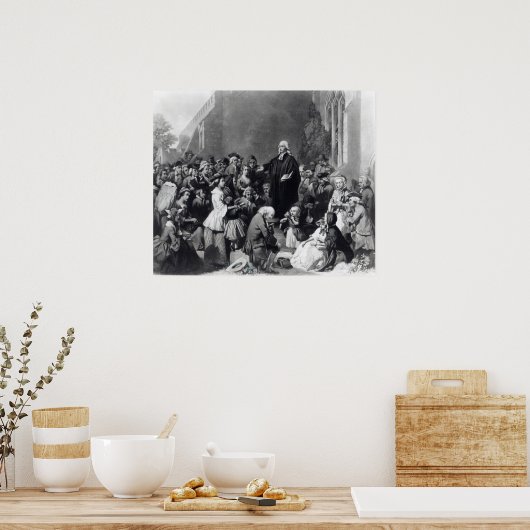 John Wesley preaching Poster (Keuken)
