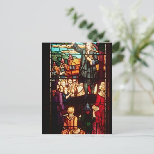 John Wesley Preaching the Gospels in England Briefkaart (Staand voorkant)