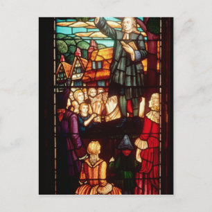 John Wesley Preaching the Gospels in England Briefkaart