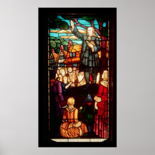 John Wesley Preaching the Gospels in England Poster