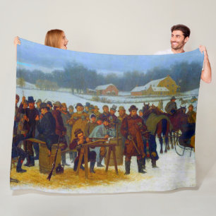 John Whetten Ehninger Turkey Shoot 1879 Fleece Deken