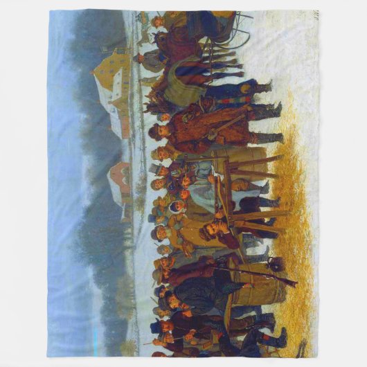 John Whetten Ehninger Turkey Shoot 1879 Fleece Deken (Voorkant)